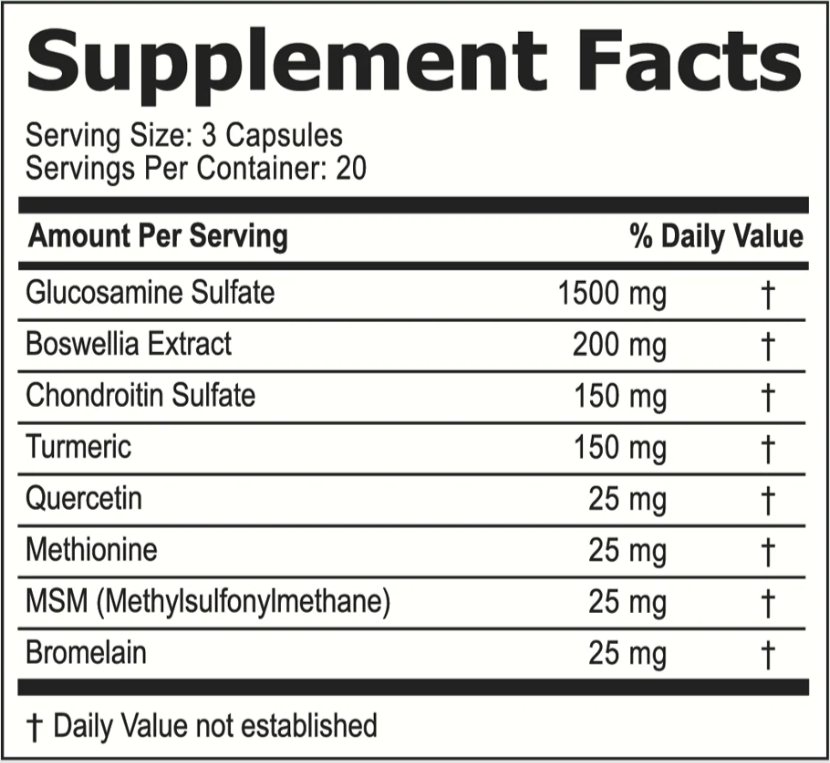ExaFlex Supplement Facts