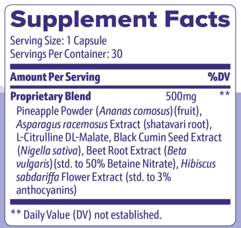 Flush Factor Plus Supplement Facts