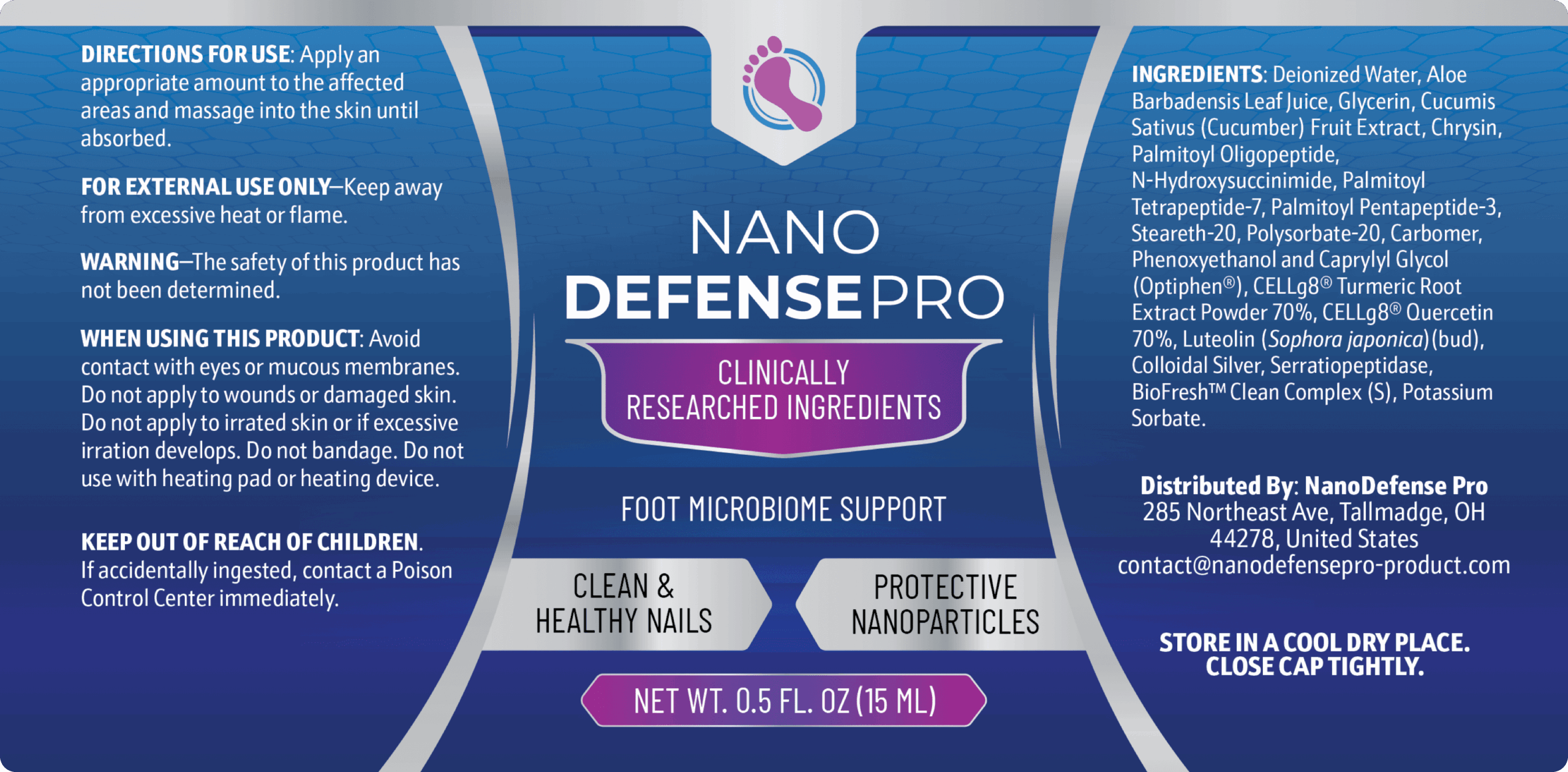 Nano Defense Pro Supplement facts