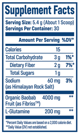 NativePath Native Fiber Supplement Facts